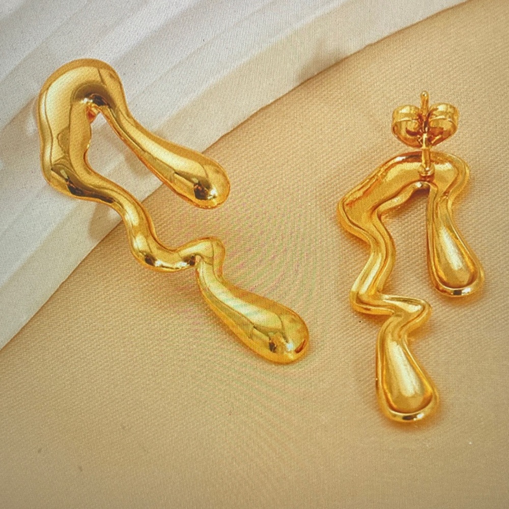 Gold Abstract Earrings
